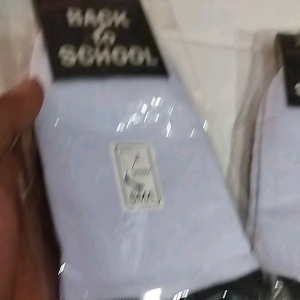 1PASANG kaos kaki SMA motif putih polos telapak hitam