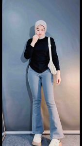 Celana Cutbray Jeans Wanita Highwaist Kekinian
