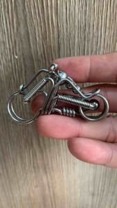 Móc khoá thủ công inox 304 hình dáng xe motor Harley