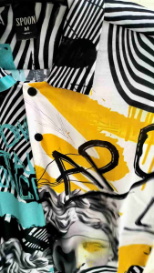 Kemeja SPOON Desain Unik & Motif Abstrak Printing