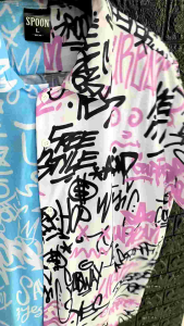 Kemeja Pria/Wanita Lengan Pendek/SPOON/Printing/Motif Abstrak 2 Warna