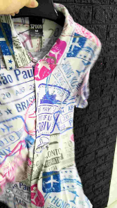 Kemeja Pria/Wanita Lengan Pendek | SPOON | Motif - Abstract Runway