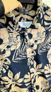 Kemeja Pria/Wanita Lengan Pendek/SPOON/Printing/Motif Skull
