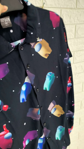 Kemeja Pria/Wanita Lengan Pendek /SPOON/Motif Galaksi