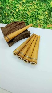 Sedotan once pipa kayu kelor emas model kerucut 9cm D8