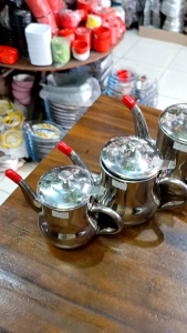 Oil Pot Teko Penyaring Minyak & Alat Dapur Stainless Steel