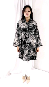 TUNIK KEMEJA JUMBO RAYON BRANDED LD 130 CM SUPER BIG SIZE XXXXXL 5XL 4521#