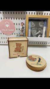 JIGLIE SHOP WOODEN ROUND BEAR BABY MONTHLY MILESTONES