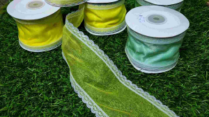 Organza Ribbon Hadiah Hiasan Pembungkusan Gift / 8cm (3)x30 yds Organza Ribbon Hadiah Pembungkusan Gift / Hamper Pembungkusan / Wedding Gift Perkhawinan Decoration.