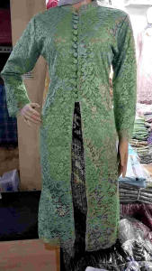 Setelan Kebaya Tunik Brukat Kancing Modern Busui Baju Atasan Wanita Kondangan Pesta Lamaran