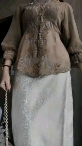 Rok Songket Span Siap Pakai Wanita dengan Karet Pinggang & Resleting Belakang