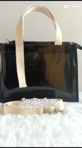 Tas PVC Premium Slempang Tas Wanita Tas Tebal Tas Transparan Mika Warna kekinian Tas Anti Air Tas Wanita Hitam