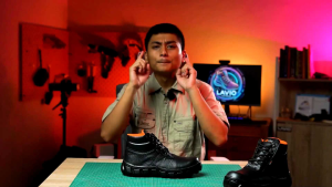 Sepatu Safety Pria Ujung Besi Boots Kulit Kerja Proyek Outdoor Anti Slip Lavio Livera