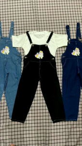 OVERALL KARAKTER LUCU ANAK 2-7 TAHUN JUMPSUIT JEANS KARAKTER SERIES BORDIR CELANA KODOK
