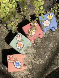 Chậu trồng cây sen đá/xương rồng/nhập Trυng men bông hoa 4 kiểu🌻