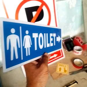 Signage Akrilik Toilet Pria Wanita Papan Tanda Ruangan Kamar Mandi WC