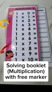 Basic Math Solving Booklet with free marker