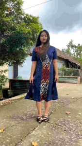 Marlena Dress Tunik Tenun Couple: Baju Kondangan & Baju Pasangan