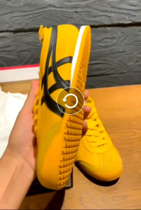 Work leather casual sneakers yellow mens and womens sneakers