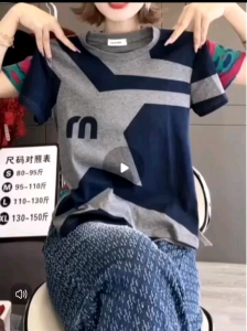 Large size summer new pure cotton round neck short sleeve T-shirt slim fit top