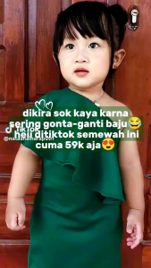 Midi Dress Bodycone Anak Perempuan Model One Shoulder Sabrina
