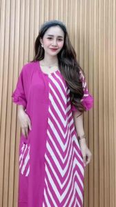 MG - Daster Aruna Rayon Jumbo Resleting / Daster Rayon Jumbo Dress Rayon Super Adem Busui Friendly