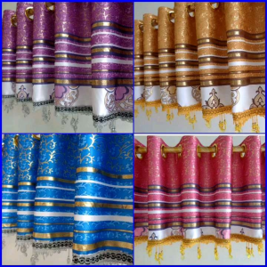 gorden poni 12gelombang tinggal pasang motif garis printing emas model smokring