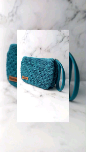 Tiddar Store-Dompet Rajut Benang Nilon Tiga Ruang-Dompet Rajut Terbaru-Kerajinan Tangan-Produsen Tas Rajut