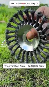 Chổi Sắt Gắn Máy Cắt Cỏ Chà Cọ Rêu Mốc Rỉ Sét Sân Vườn [ HÀNG XỊN ]