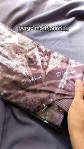 Hijab instan/Bergo motif printing pet antem