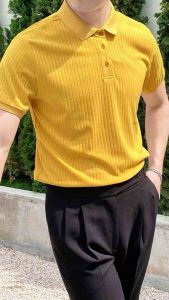 Áo thun nam polo tay ngắn màu trơn chất tăm lạnh