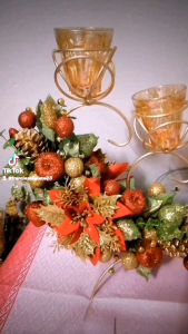 Christmas decor candle holder 43cm.in height 31cm in length and 23cm.in width.