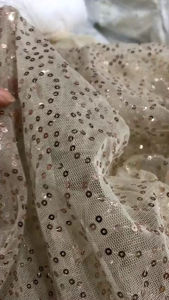 vải kim sa lưới màu da co dãn đẹp sang _( khổ 1m5) may đầm váy thiết kế thời trang