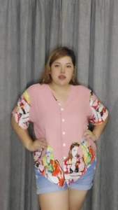 (2XL TO 5XL) PLUS SIZE LINEN BUTTON OVERSIZED BLOUSE NON-STRETCH COVER UP ONE SIZE ONLY FULL LENGTH WOMENSWEAR (INNER NOT INCLUDED)