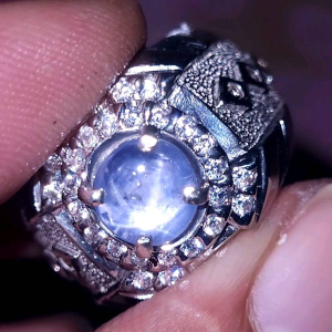 Natural Blue Star Safir Srilanka Ceylon & Sapphire Body Glass