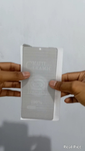 Paket 3in1 Tempered Glass Ceramic Matte Anti Spy REALME C65 Anti Gores Pelindung Layar Ceramic Matte Anti Spy  + Skin Camera + Garskin Carbon 3D