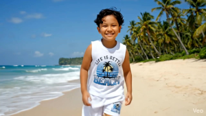 SUMMER VIBES Terno for kids Cotton spandex Muscle Tee + Shorts Set comfortable Outfit for Boys Beach Sunset Design / sublimation print/ Direct supplier
