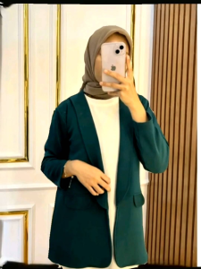 long blezer scuba premium jaket mantel blazer wanita terbaru