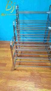 Rak Sepatu Stainless Steel / 5 Susun / 4 Susun / 3 Susun Kuat Awet Kokoh