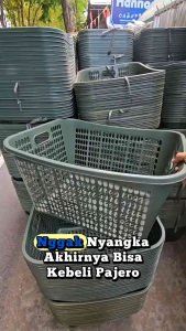 KERANJANG PAJERO / keranjang plastik jumbo besar serbaguna / keranjang baju pakaian kotor laundry mainan kuat 20kg