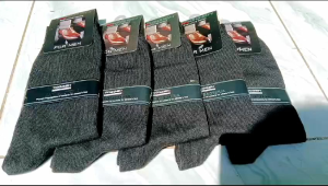 3 PASANG KAOS KAKI KANTOR PRIA DEWASA / KAOS KAKI KERJA COWOK KAOS KAKI PANJANG TEBAL HITAM POLOS