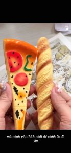 Bút Bi Mực Đen Ngòi 0.5mm Hình Thức Ăn Hình bánh mì pizza Hoạt Hình Sáng Tạo - BM07
