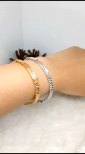 Gelang Plat Ukir Doff Variasi Perak 925