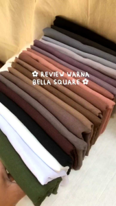 (TERMURAH) Hijab Segiempat Bella Square Pollycotton Premium