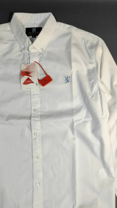 Kemeja Casual Pria Lengan Panjang Logo Bordir