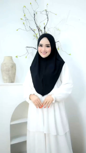 KERUDUNG BERGO TERBARU NON PET Kerudung Syiria  Non Pet Jilbab Instan