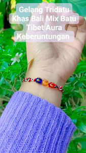 Gelang Tridatu Khas Bali Asli+Batu Giok Tibet Keberuntungan 💞💖