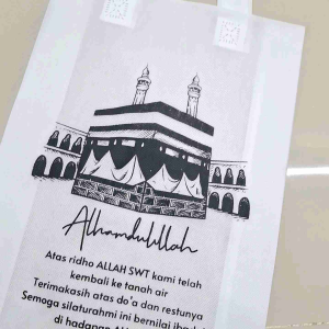 (Isi 12 Biji) Tas Press Tali Sablon Haji Umroh Termurah dan Berkualitas