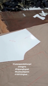 Celana Cargo Pendek Loreng Absrak