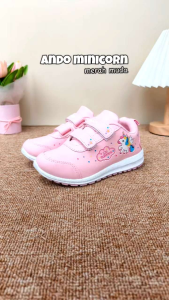 Sepatu Ando Minicorn Velcro Perekat Merah Muda Pink